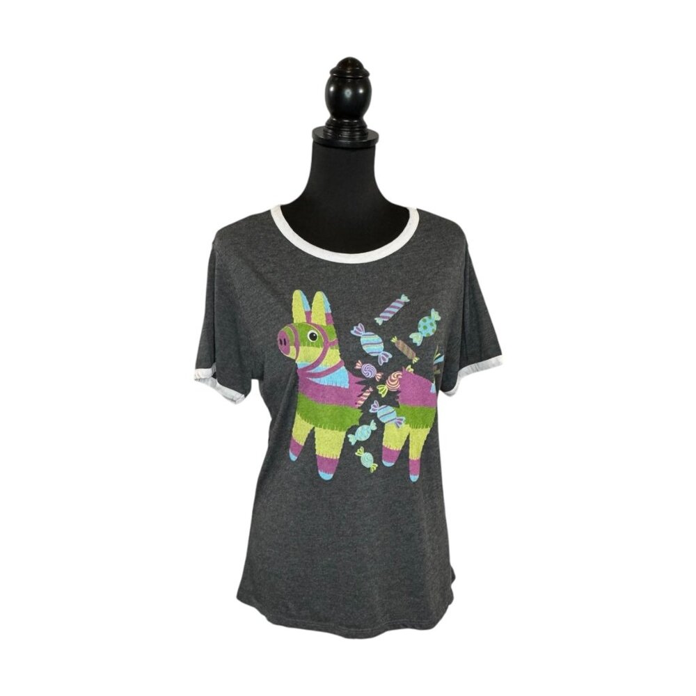 LIKE NEW Weekend Soul XL T-Shirt With Colorful Piñata Design